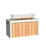 BRANN met GARAPA hout vuurtafel ( gas ) wit