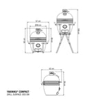 YAKINIKU COMPACT Kamado  grill incl. draagbaar onderstel
