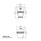 YAKINIKU MINI Kamado grill incl. draagbaar onderstel